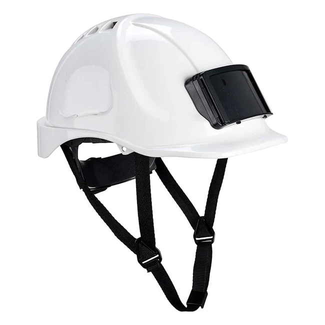 Casque de sécurité ventilé Portwest PB55 Endurance blanc avec porte-badge visiteur