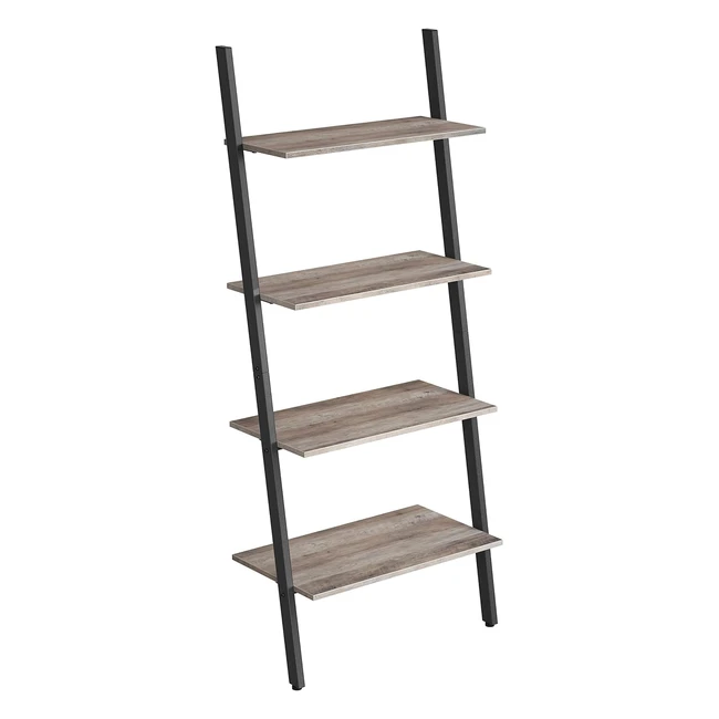 Estantería de Diseño Industrial Vasagle, 4 Capas, Greige y Negro, LLS043B02