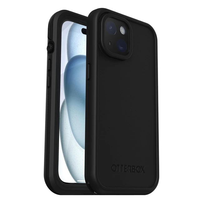 OtterBox FRE Case for iPhone 15 - Waterproof, Shockproof, Slim - Black