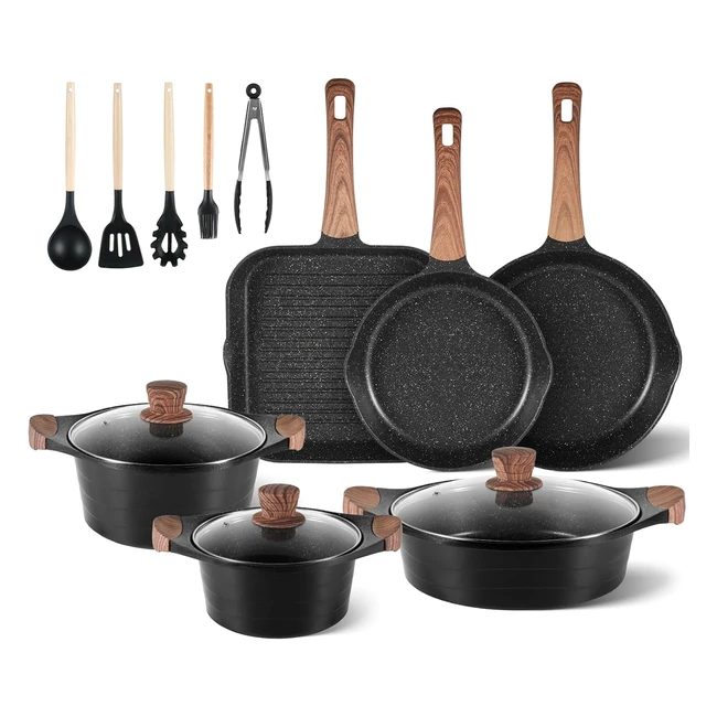 Juego de Sartenes Antiadherentes 14 Piezas - Marca XYZ - Ref. 1234 - ¡Cocina fácil y saludable!