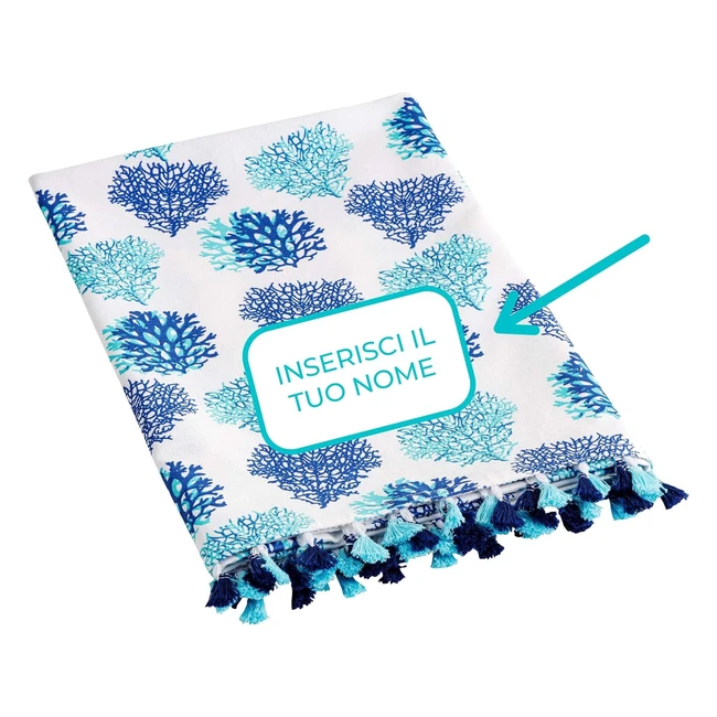 Telo Mare Personalizzabile Baroni Home - Asciugamano da Spiaggia 90x170 cm - Rap