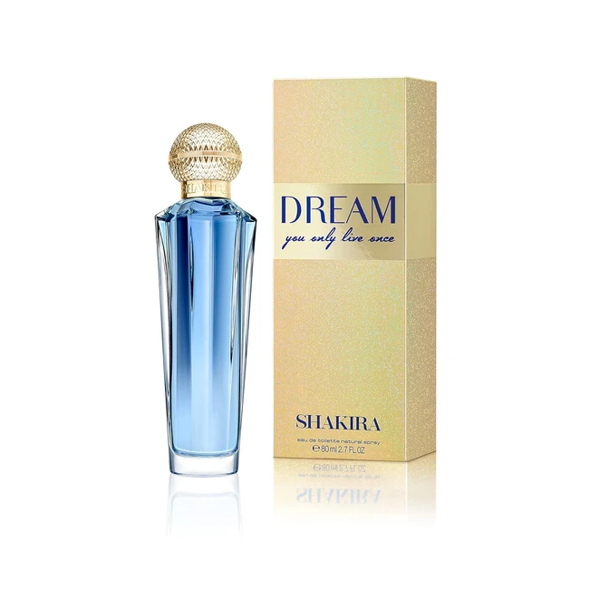 Shakira Parfum Dream für Damen - Langanhaltender, frischer Duft mit Vanille, Zitrus und blumigen Noten - Ideal für den Tag - 80 ml