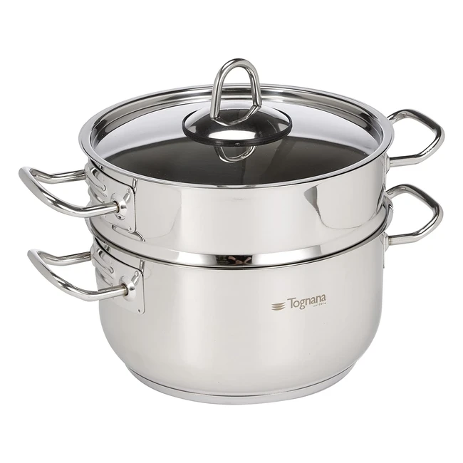 Set Vaporiera Tognana Acciaio Inossidabile Argento 3 Unità - Vapore Salutare e Gustoso