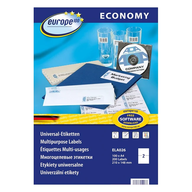 Etichette autoadesive bianco mattata 210x1485mm - ProDye