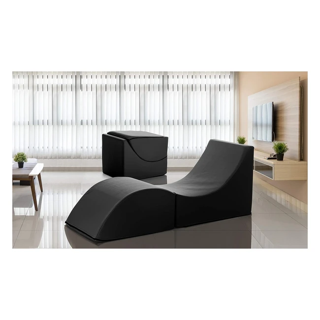 Lit pliant Andreina pouf convertible en lit simple 100 made in Italy - Noir