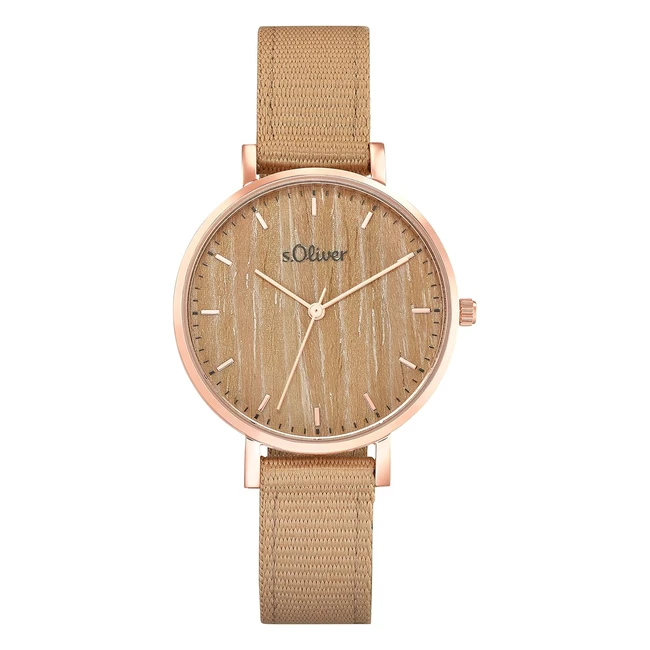 s.Oliver Damen Armbanduhr Quarzuhr Textilband wasserdicht - Referenznummer: XYZ - Trendige Uhr mit Geschenkbox