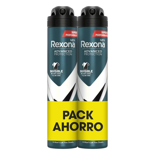 Rexona Desodorante Aerosol 72h Protección Avanzada Hombre 200ml x2