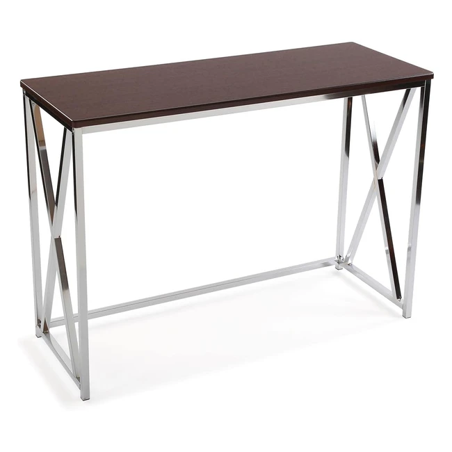 Mueble recibidor estrecho Versa Modena - Mesa consola de madera y metal - Medidas 76x405x1065 cm