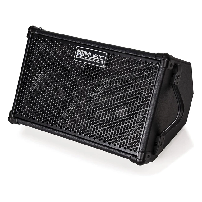 Amplificador de Guitarra Acústica Coolmusic BP40D - Altavoz Bluetooth Portátil 80W - Efecto Retardo Coro Reverberación - 6 Entradas Ecualizador 3 Bandas