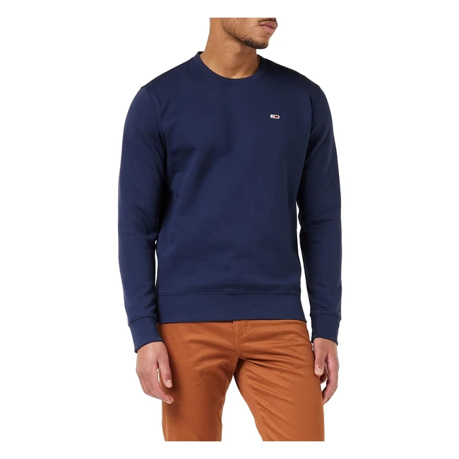 Sweat Homme Tommy Jeans TJM Polaire Col C - Réf. 123456 - Chaud et Confortable