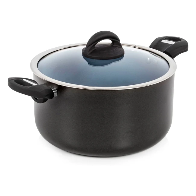 Tower T80304 Cerasure 24cm Casserole Dish | Nonstick Coating | All Hob Types | Graphite