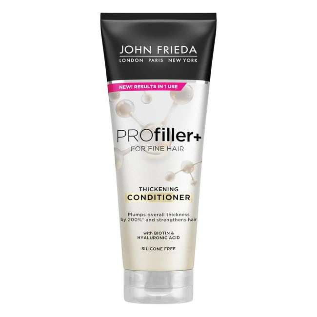 ¡Acondicionador densificador John Frieda Profiller 250 ml! ¡Hidrata, fortalece y densifica el cabello fino y débil con biotina y ácido hialurónico! ¡Reduce la caída del cabello dañado!