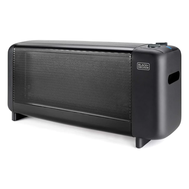 Radiateur électrique Black+Decker BXMRA1500E 1500W 2 températures thermostat réglable compact noir