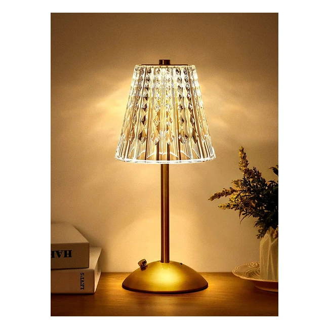 Lámpara de noche One Fire, Dimmer, 3 colores, cristal de mesa recargable sin cables