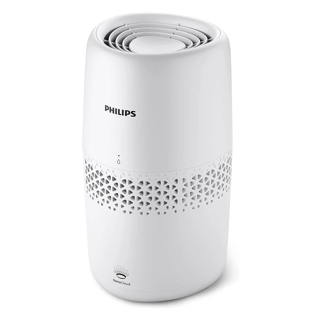 Philips Air Humidifier 2000 Series with Nanocloud Technology - 2L Water Tank - Rooms up to 31m2 - 99% Less Bacteria - Low Noise - White (HU251010)