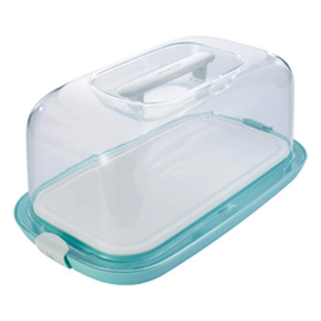 Keeeper Kastenkuchenbehlter mit Servierplatte BPA-freier Kunststoff 43 x 25 