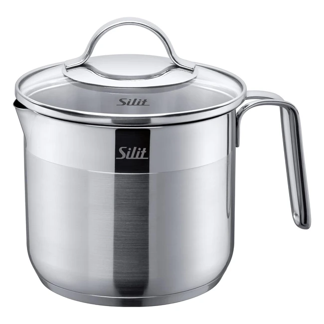 Silit Achat Milchtopf Induktion 14cm 17l Edelstahl Glasdeckel unbeschichtet