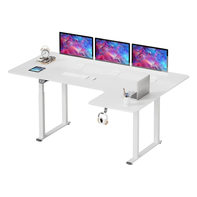 Dripex Scrivania Regolabile in Altezza 180x110cm - Stabile e Moderna