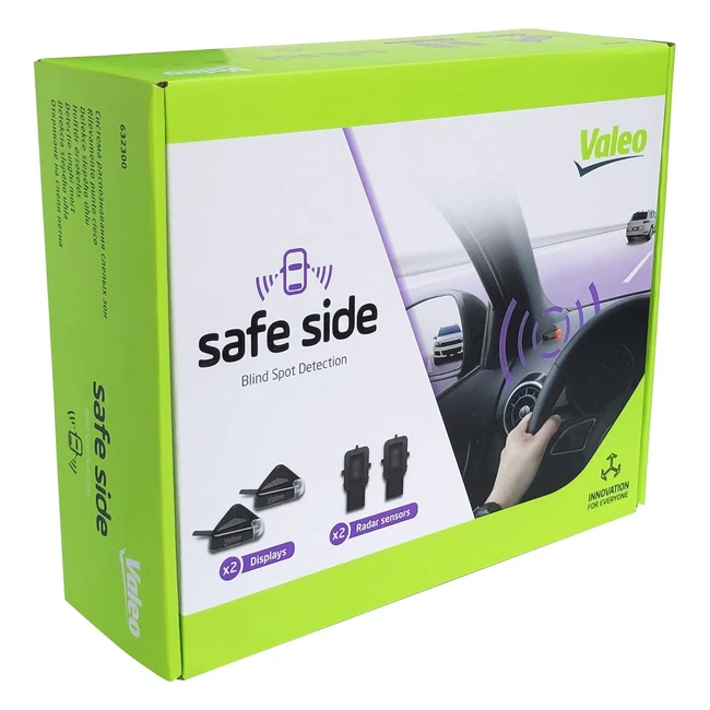 Kit Safe Side 2 - Valeo 632300 - Système de détection d'angles morts pour l'aide à la conduite - Afficheurs discrets - Capteurs radar