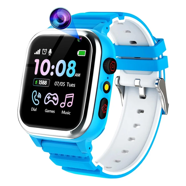 Reloj Inteligente Niños - Juegos, Llamadas, Podómetro, Cámara - Regalo para Niños 3-14 años