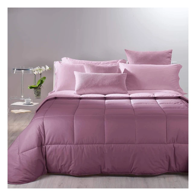 Trapunta Caleffi Bicolor Matrimoniale Orchidea 100 Cotone Calore Ideale per l