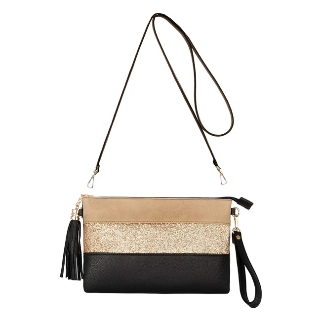 Sac bandoulière paillette cuir multicolore femme - CrazyChic