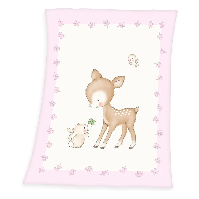 Klaus Herding GmbH Fynn Babydecke Reh Motiv 75x100cm Microfaserflausch 144021101