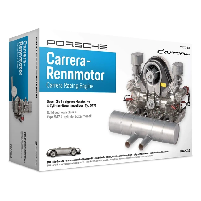 Kit de motor transparente Franzis Porsche, modelo a escala 1:3, referencia 675507