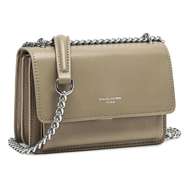 Sac bandoulière femme David Jones - Mini pochette téléphone portable - Cuir PU rigide - Sac à main tendance