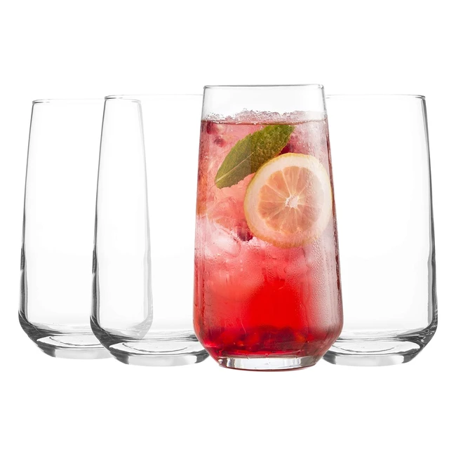 Ravenhead Majestic Set of 4 Hiballs Glasses 38cl - Ideal for Cocktails  Tall Dr