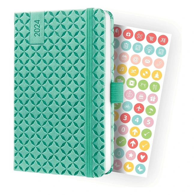 Agenda Settimanale Sigel J4126 Jolie 2024 - Copertina Rigida - Verde Menta