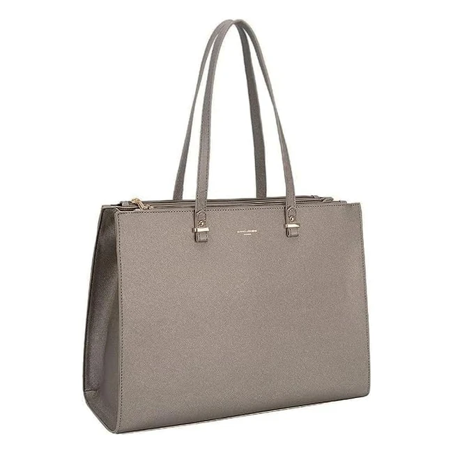 Sac à main David Jones XL - Format A4 - Cuir synthétique - Champagne doré