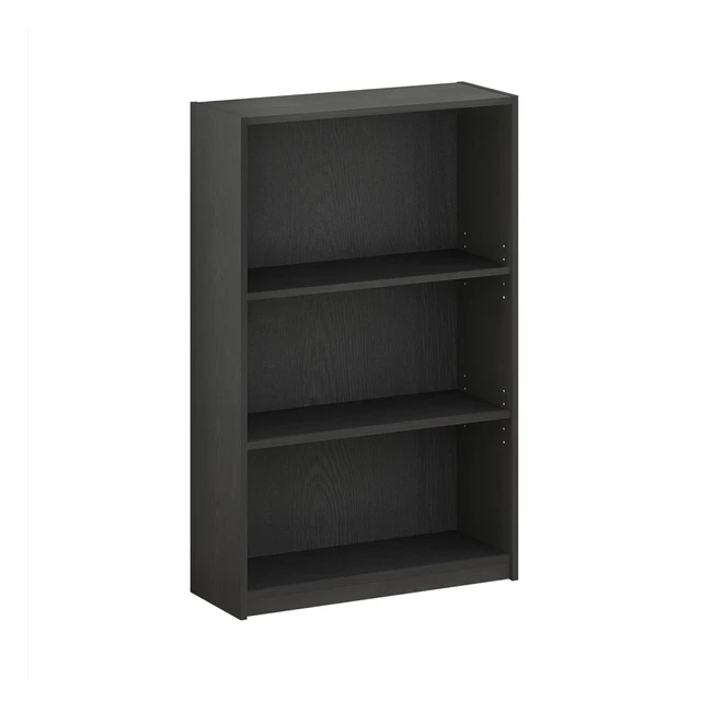 Bibliothque en bois noir Furinno taille unique design simple tagre rg