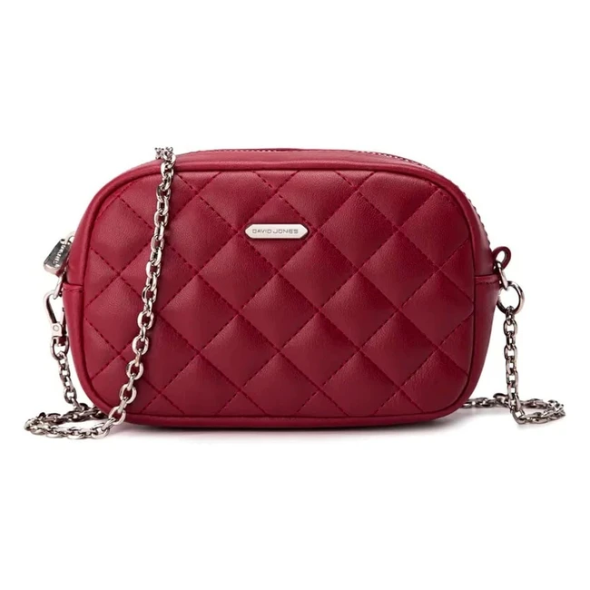 Sac bandoulière matelassé femme David Jones - Mini sac main rouge