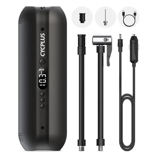 Cycplus 2600mAh3 - Compresor de Aire Inalmbrico 150 PSI - Cargador DCAC