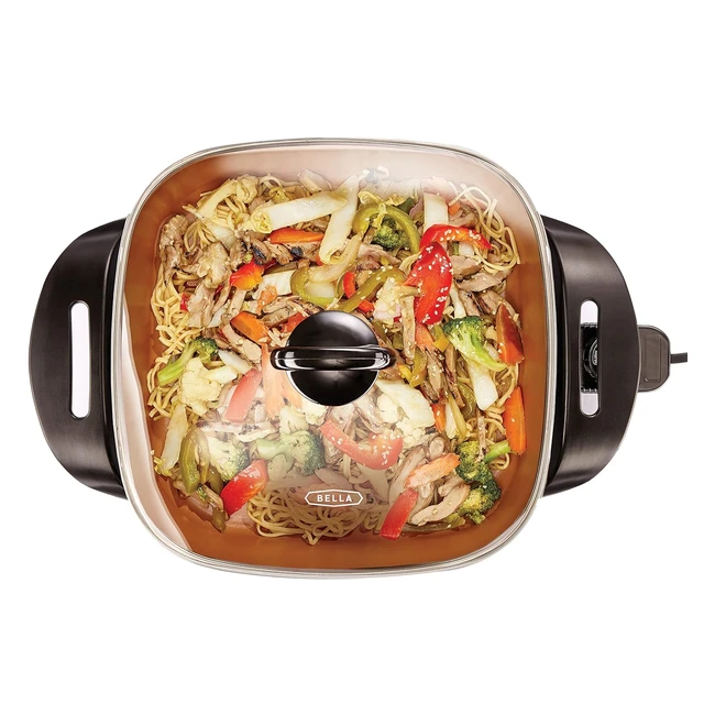 Bella 17748 Electric Skillet - Aluminum/Copper - 1200W - Durable & Versatile