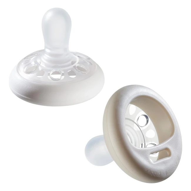 Tommee Tippee Breastlike Soother, BPA-Free, Pack of 2 - Orthodontic Design
