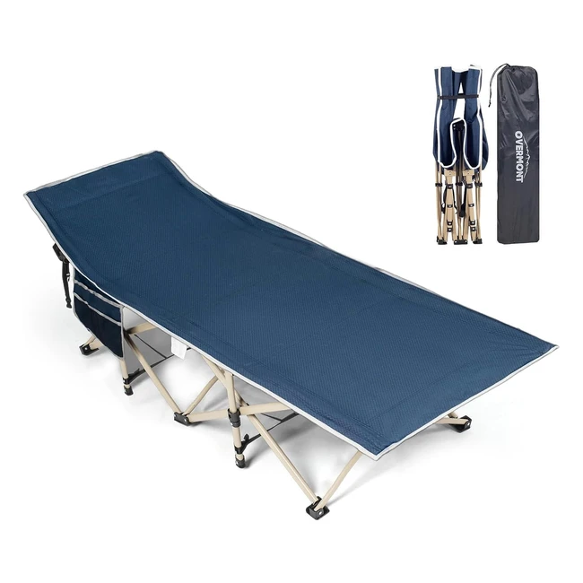 Cama Plegable Overmont - Camping, Playa, Viajes - Durabilidad Superior