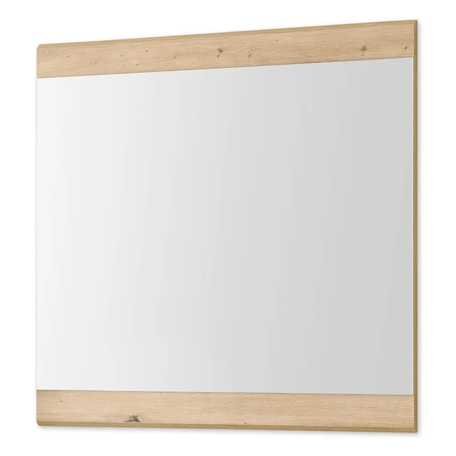 Nola Wandspiegel in Handwerks-Eichenoptik  vielseitiger Spiegel für Flur und Kleiderschrank  80 x 75 x 2 cm B x H x T