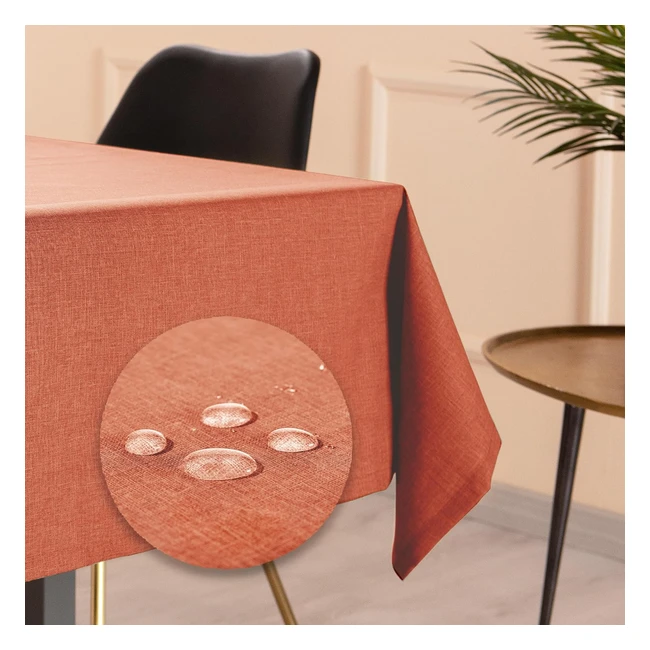 Flowen Tovaglia Antimacchia Impermeabile Orange 140x140 - Made in Italy - Tovagl