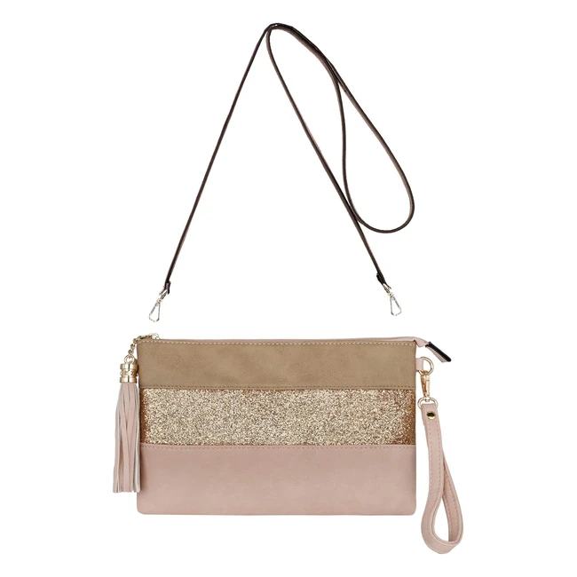 Bolso bandolera lentejuelas mujer - Crazychic, referencia XYZ - ¡Ideal para fiestas y eventos! ????