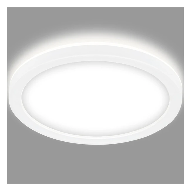 Panneau LED Plafonnier Briloner Leuchten 12W 1400 Lumens 4000 Kelvin Blanc Rond