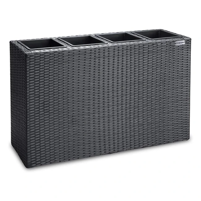Casaria Blumenkübel Blumenkasten Pflanztopf Polyrattan-Look 95 x 27 x 60 cm