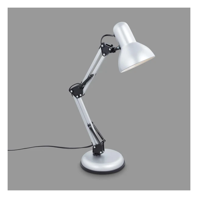 Lampe de bureau orientable Briloner - Interrupteur fil - Argent