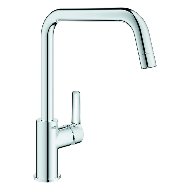 Grohe Quickfix Start Miscelatore Monocomando per Lavello Cromo Bocca a U - Strumento di Installazione Incluso