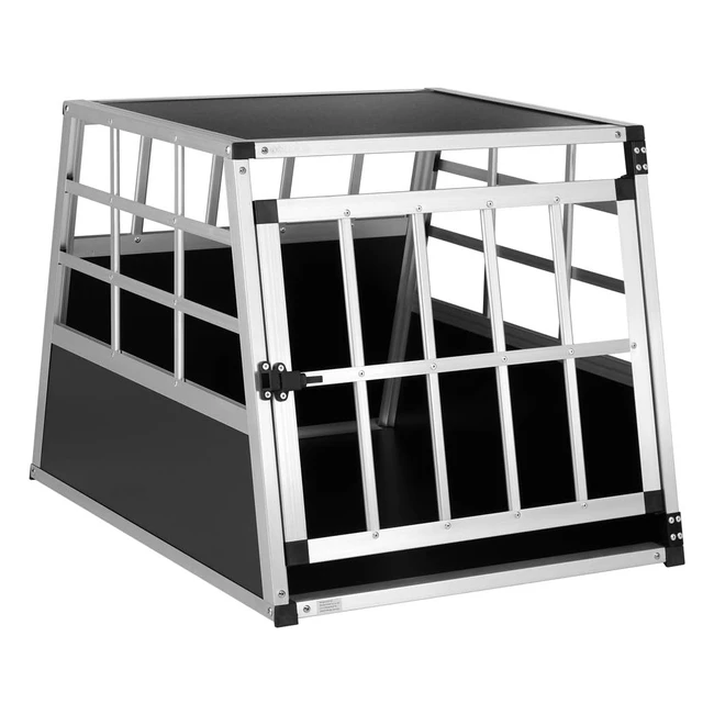 Cadoca Hunde Transportbox Aluminium - Robuste Hundetransportbox frs Auto