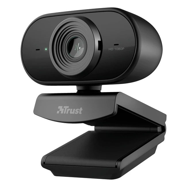 Trust Tolar Full HD 1080p Webcam | Integrated Microphones | Noise-Cancelling | USB Plug & Play
