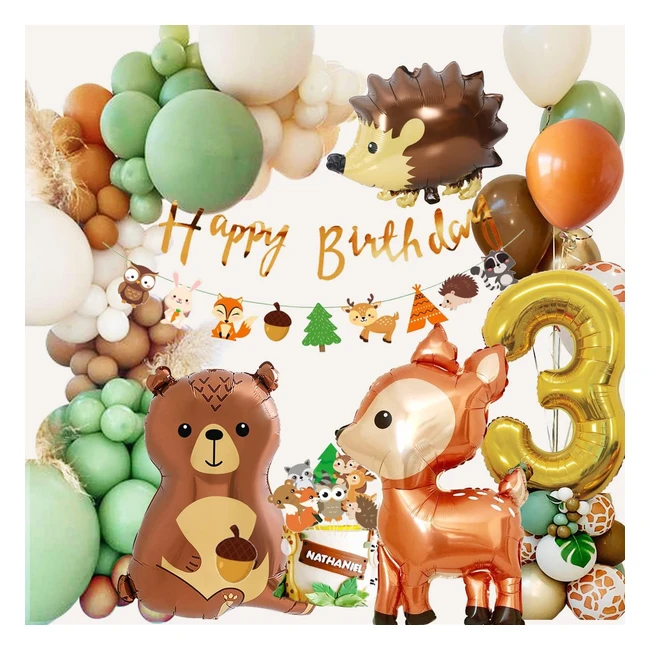 Palloncini Compleanno 3 Anno Bimbo - Decorazioni Giungla