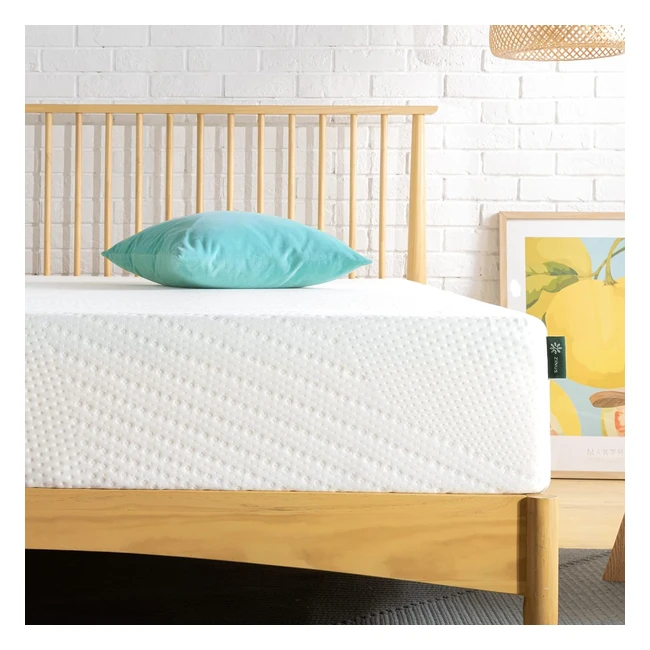 Matelas mousse mémoire de forme Zinus Green Tea Essential - 140 x 190 cm - 7 zones - 25 cm - Pas cher