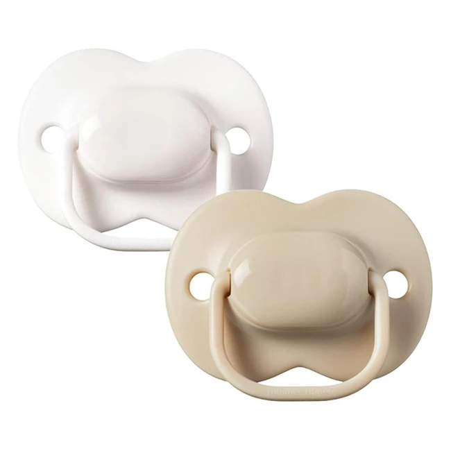 Tomme Tippee Natural Latex Cherry Soothers - BPA-Free - 06 Months - White/Beige - Pack of 2